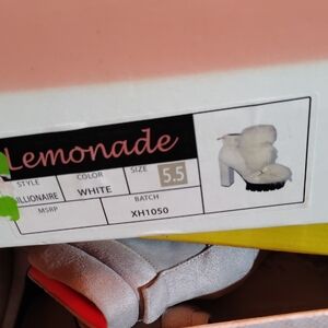 Lemon Millionaire White Women's Heeled Bootie